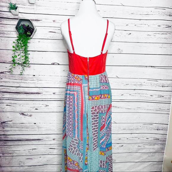 Do & Be Multicolor High Low Bohemian Summer Vacation Dress Size Large - Picture 2 of 7